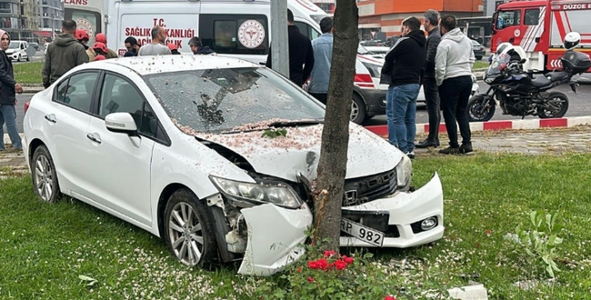 Düzce'de Trafik Kazası 2 Kişi Yaralandı!